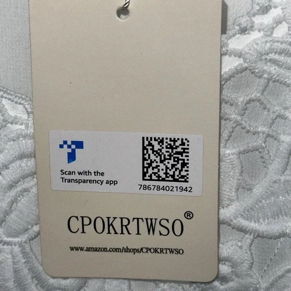 CPOKRTWSO Womens White Crochet Beach Swimsuit Coverup Size‎ 2X - Picture 7 of 9